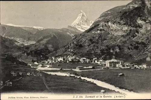 Ak Zermatt Kanton Wallis, Matterhorn, Hotel Cervin