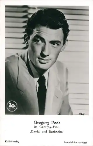 Ak Schauspieler Gregory Peck, Portrait, David und Bathseba