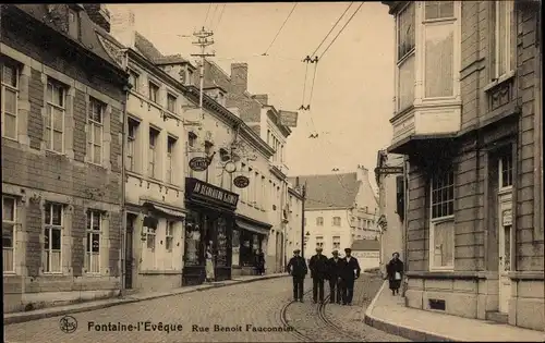 Postkarte Fontaine l'Évêque Wallonie Hennegau, Rue Benoit Fauconnier