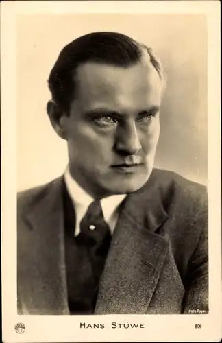 Ak Schauspieler Hans Stüwe, Portrait