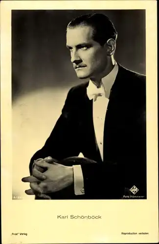 Ak Schauspieler Karl Schönbock, Portrait