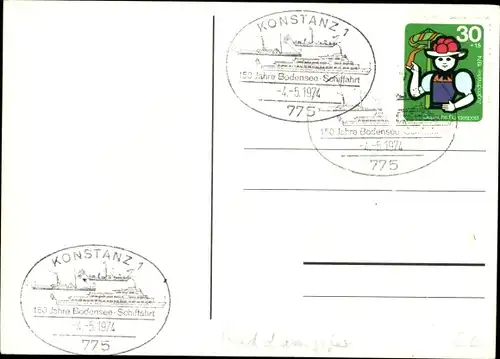 Ak Dampfboot Wilhelm, Raddampfer, Wappen