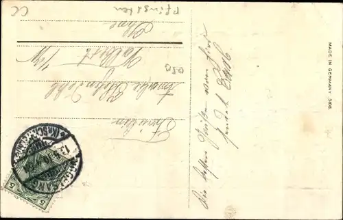 Präge Ak Glückwunsch Pfingsten, Schwalben, Blühender Baum