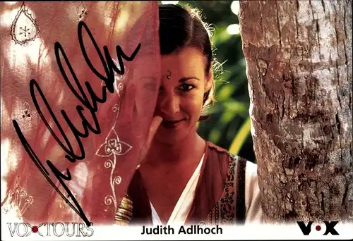 Ak Fernsehmoderatorin Judith Adlhoch, Portrait, Autogramm