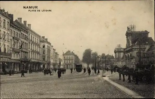 Ak Namur Wallonien, Place de la Gare