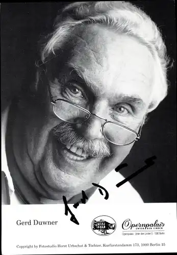 Ak Schauspieler Gerd Duwner, Portrait, Autogramm, Berliner Festspiele Jedermann