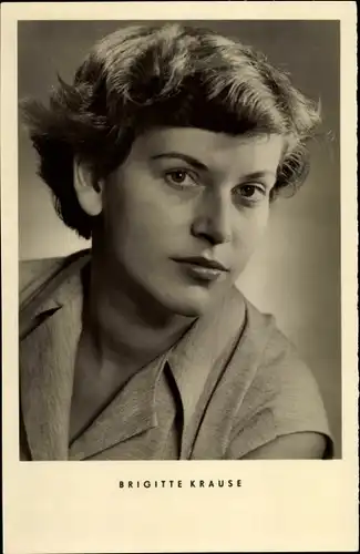 Ak Schauspielerin Brigitte Krause, Portrait