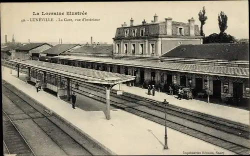 Ak Lunéville Lothringen Meurthe et Moselle, Bahnhof