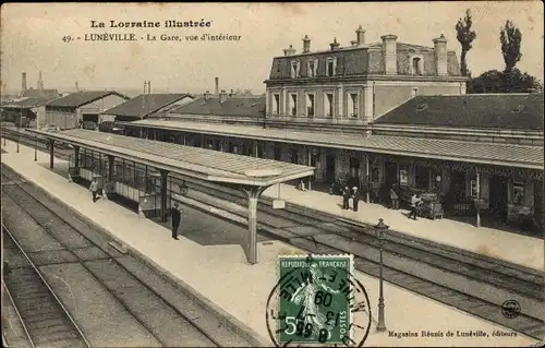Ak Lunéville Meurthe et Moselle, Bahnhof