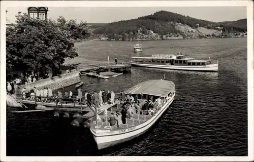 Ak Saalburg an der Saale, Dampfer Stadt Schleiz, Bootsanlegestelle am Kranich