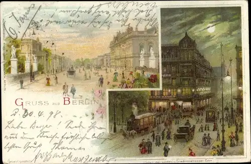 Litho Berlin Mitte, Unter den Linden, Friedrichstraße
