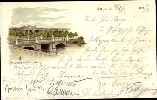 Litho Berlin Mitte, Schlossbrücke, Königliches Museum