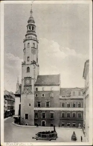 Ak Görlitz in der Lausitz, Rathaus, Untermarkt