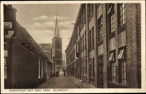 Ak Mijdrecht Utrecht Niederlande, Kerkstraat, Herv. Kirche