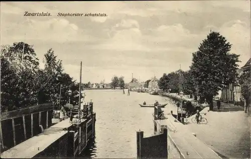 Ak Zwartsluis Overijssel Niederlande, Staphorster Lock