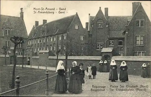 Ak Mont Saint Amand Sint Amandsberg Gent Ostflandern, Beguinage, Plaine Ste Elisabeth (Nord)