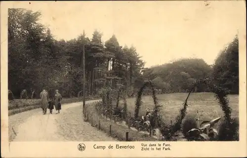 Ak Beverloo Beverlo Beringen Flandern Limburg, Camp, Vue dans le Parc