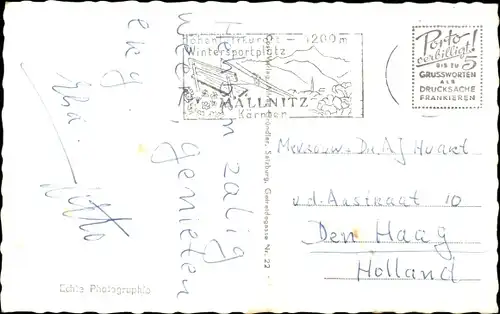 Ak Mallnitz in Kärnten, Panorama, Geiselkopf, Winter