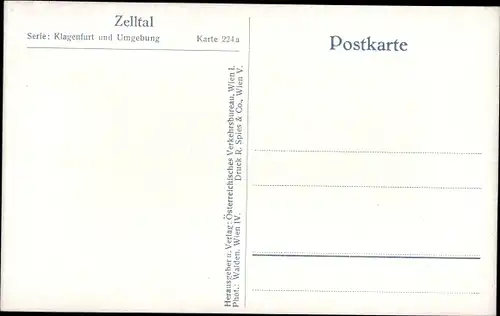 Ak Kärnten Österreich, Motiv im Zelltal