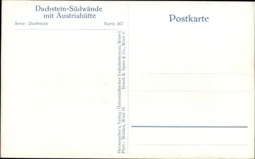 Ak Ramsau am Dachstein Steiermark, Dachstein-Südwände mit Austriahütte