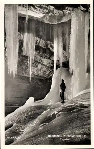 Ak Obertraun Oberösterreich, Dachstein-Rieseneishöhle, Eispalast