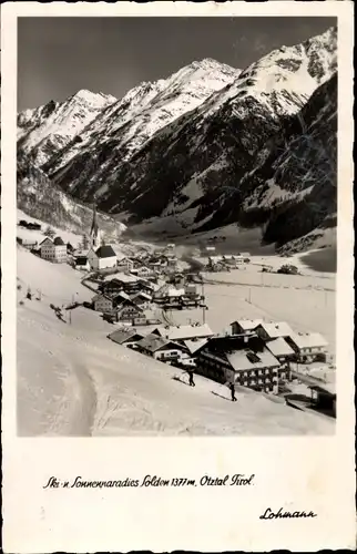 Ak Sölden in Tirol, Panorama, Winteransicht