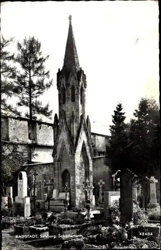 Ak Radstadt in Salzburg, Schasterturm, Friedhof