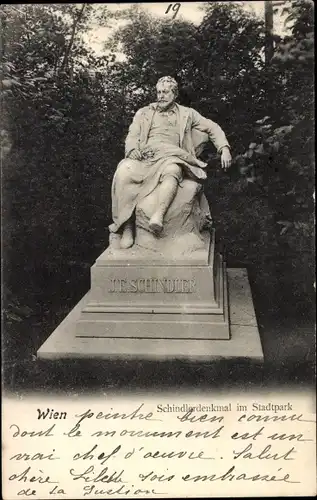 Ak Wien 1 Innere Stadt, Schindlerdenkmal, Stadtpark