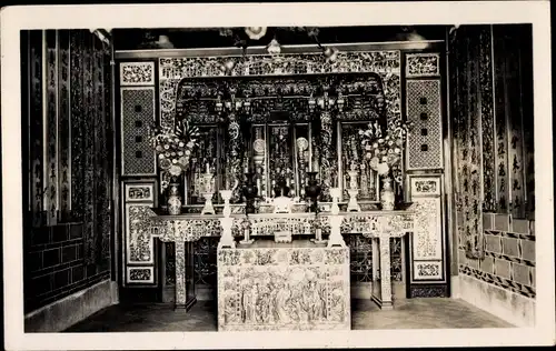 Ak Malaysia, Tempel, Innenansicht