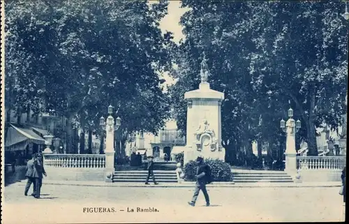 Ak Figueras Katalonien, La Rambla