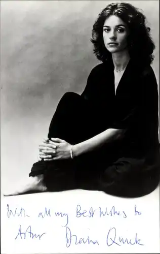 Foto Ak Schauspielerin Diana Quick, Portrait, Autogramm