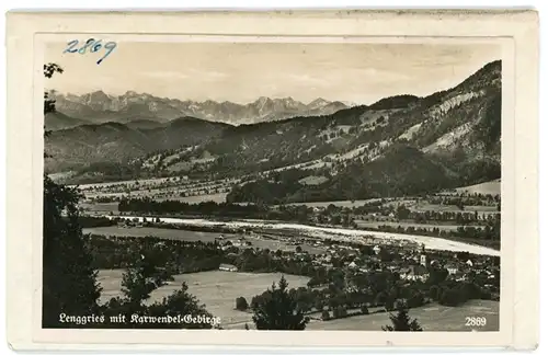 5 Glas Negative Lenggries in Oberbayern, Brücke, Landschaft, Gebirge