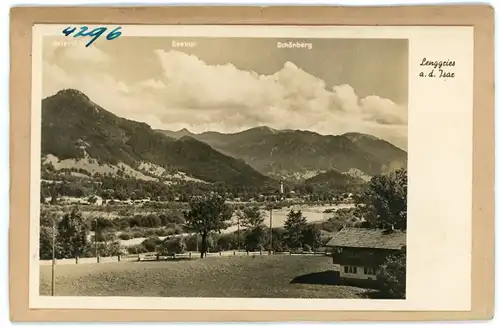 5 Glas Negative Lenggries in Oberbayern, Brücke, Landschaft, Gebirge