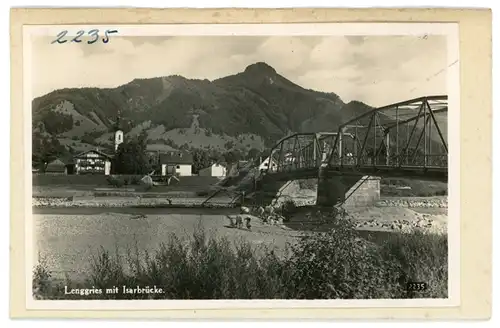 5 Glas Negative Lenggries in Oberbayern, Brücke, Landschaft, Gebirge