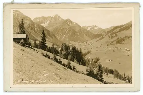 5 Glas Negative Mittelberg im Kleinwalsertal Vorarlberg, Weide, Schneelandschaft, Totalansicht