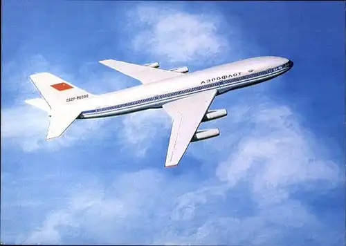 7 alte Ak Flugzeuge, Aeroflot, diverse Ansichten im Heft