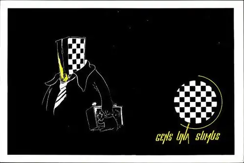 12 alte Ak Karikatur, Komik, Gens Una Sumus, diverse Ansichten