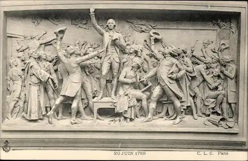 12 Ak Relief 14. Juli 1880, Paris C.L.C