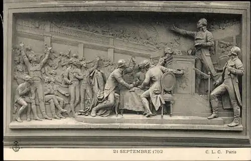 12 Ak Relief 14. Juli 1880, Paris C.L.C