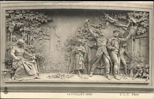 12 Ak Relief 14. Juli 1880, Paris C.L.C