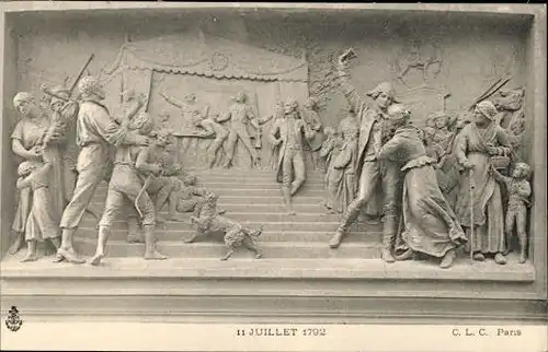 12 Ak Relief 14. Juli 1880, Paris C.L.C