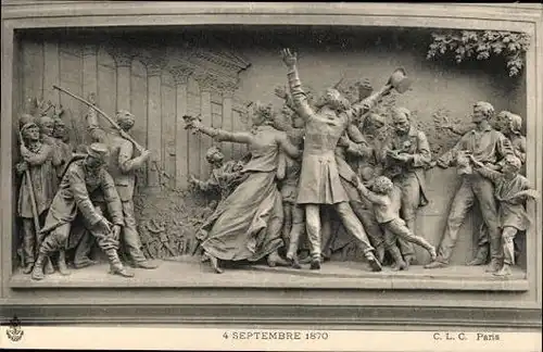 12 Ak Relief 14. Juli 1880, Paris C.L.C