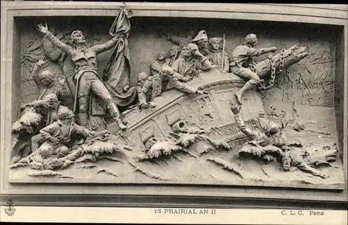 12 Ak Relief 14. Juli 1880, Paris C.L.C