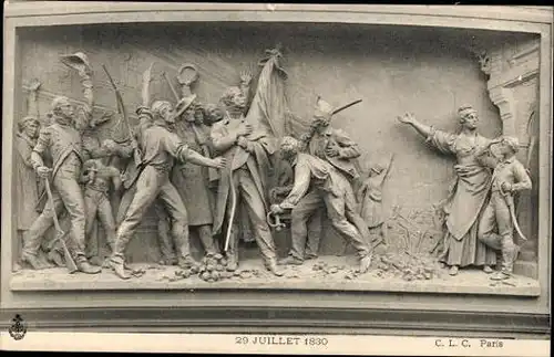 12 Ak Relief 14. Juli 1880, Paris C.L.C