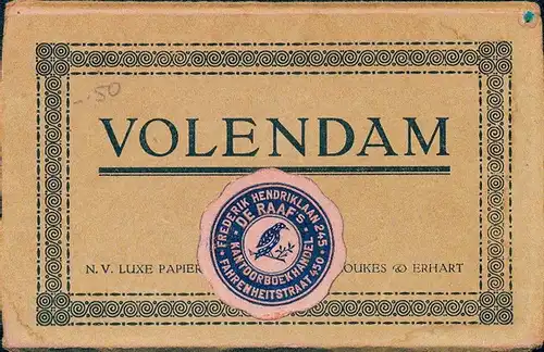 10 alte Ak Volendam Niederlande, diverse Ansichten, zusammenhängend im Buch
