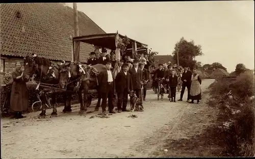 Foto Ak Osterende Nordleda Niedersachsen ?, Maibaumfeier 1928
