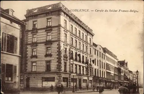 Ak Koblenz in Rheinland Pfalz, Cercle du Soldat Franco Belge, Gebäude, Außenansicht