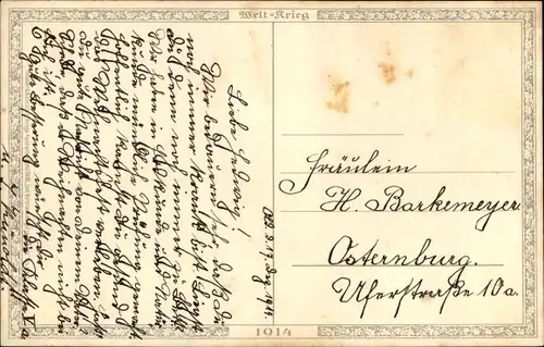 Künstler Ak Döring, Lia, Mädchen packen Feldpost Kiste, Strümpfe