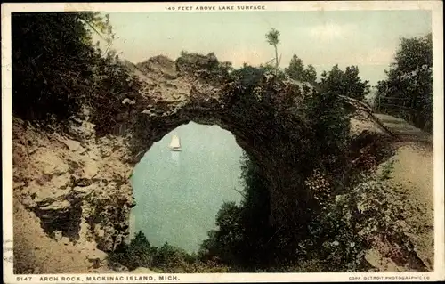 Ak Michigan USA, Mackinac Island, Arch Rock