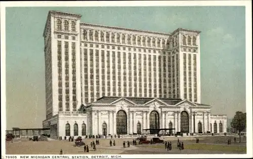 Ak Detroit Michigan USA, New Michigan Central Station